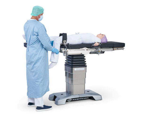 Arthroscopic leg holder 10353 with Smarter Practico, the patient, and the surgeon.