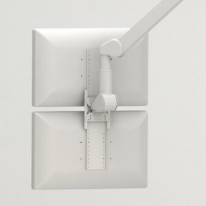 Vertical monitor adapter for two monitors