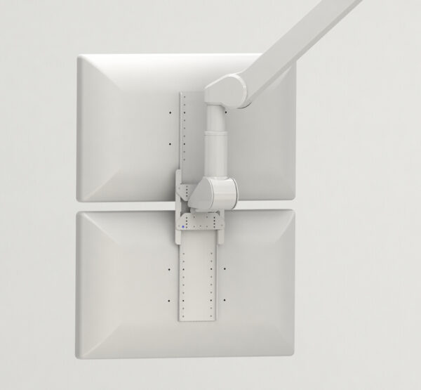 Vertical monitor adapter for two monitors