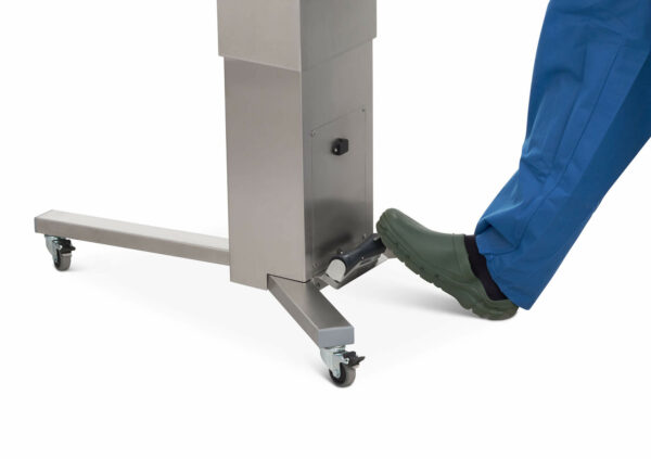 Image of Electric Mayo instrument table with the foot.