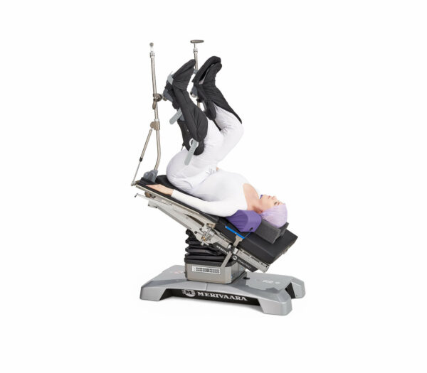 Image of TrenGuard with Smarter Practico, short back section, stirrups and the patient.